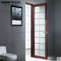 新标定制钢化玻璃铝合金平开门钛镁合金厨房厕所厨卫浴室卫生间门